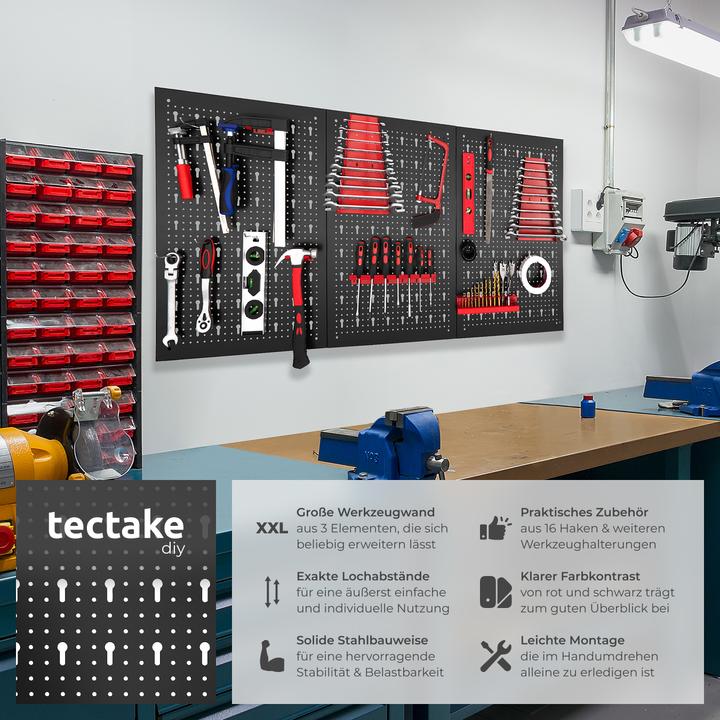 Image du produit tectake Panneau mural pour rangement d'outils