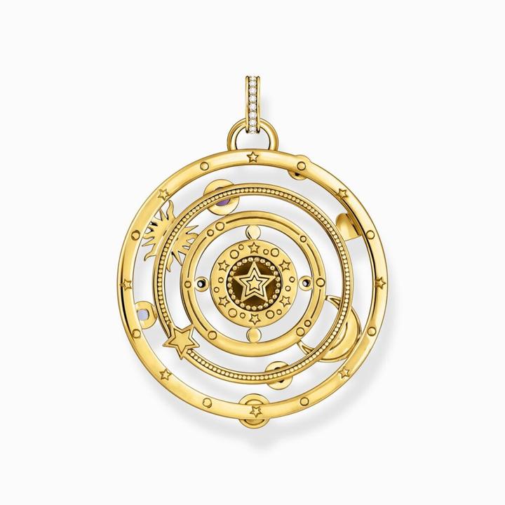 Image du produit Thomas Sabo Pendentif demi-sphère avec oeil pierres multicolores doré (Argent 925, Émail/argent, Émail)
