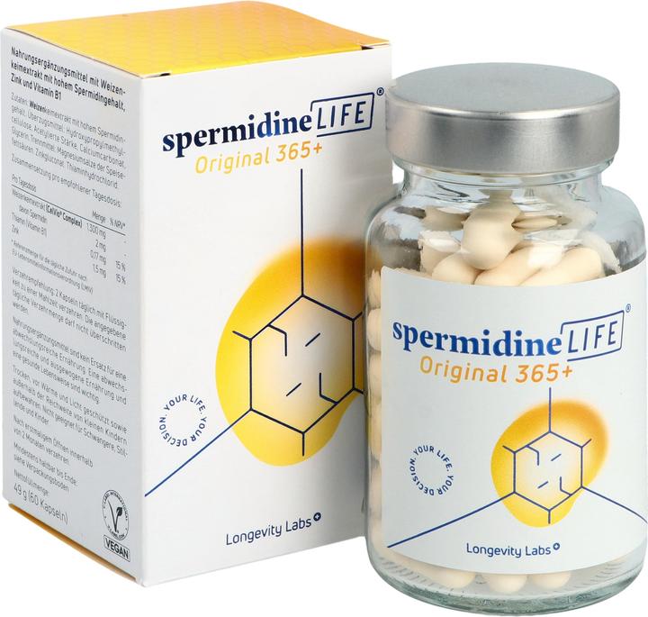Produktbild SpermidineLife Original 365+ Kaps (60 Stück, Kapseln, 164 g)