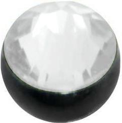 Image du produit Bijouteria Piercing (Cristal Premium, Acier chirurgical 316L, Revêtement PVD (noir))