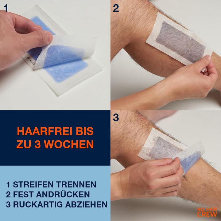 Produktbild No Hair Crew 3-er Kaltwachsstreifen-Set (3x20 Stück & Pflegetücher) (60 x)