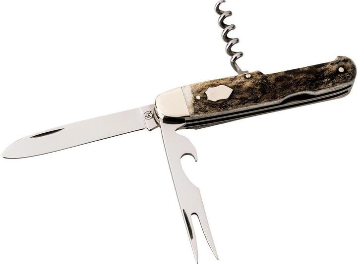 Image du produit Hartkopf-Solingen Couteau de poche Hartkopf Picknick, 3 pièces, acier 1.4034, corne de cerf, mors en maillechort