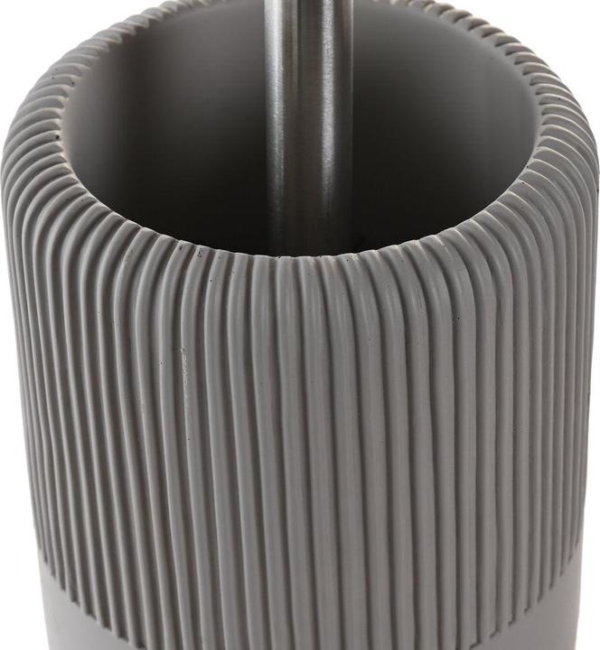 Actual product image DKD Home Decor Toilettenbürste 11 X 11 X 36,5 CM Grau Zement Edelstahl
