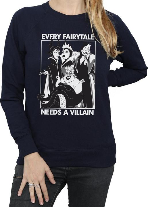 Actual product image Disney Princess Womens/Ladies Every Fairy Tale Needs A Villain Sweatshirt (M)