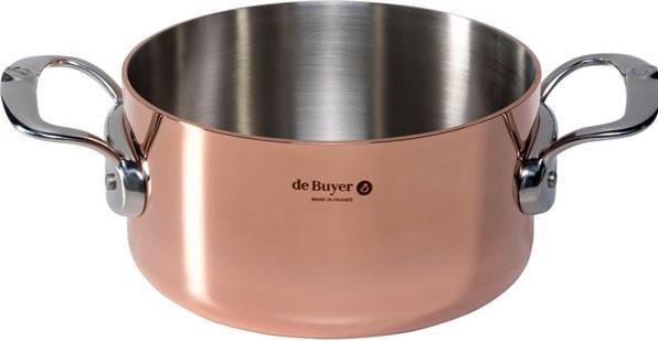 Image du produit de Buyer Prima Matera Marmite à légumes avec couvercle à induction (16 cm, Casserole, Acier inoxydable, Cuivre)