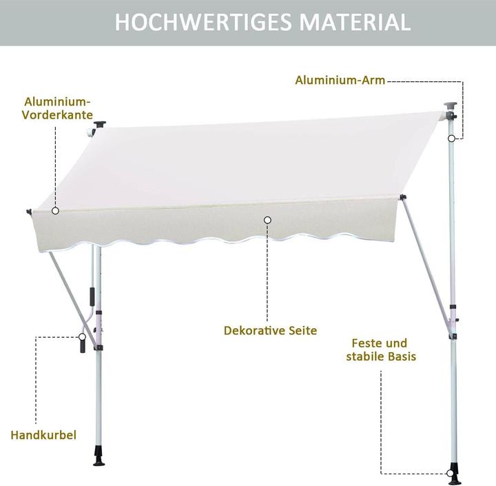 Produktbild Outsunny Markise mit Handkurbel (2 m)