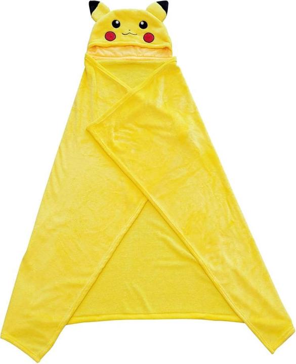 Actual product image Halantex Pokémon Coral Hooded Blanket Pikachu 120 x 150 cm (120 x 150 cm)