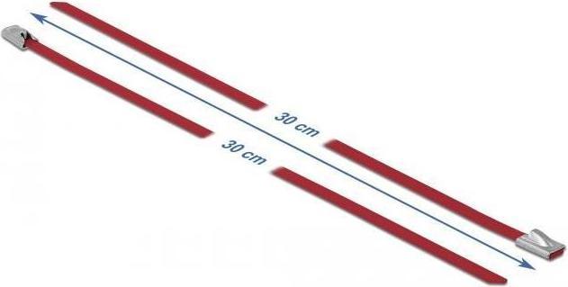 Immagine prodotto Delock Fascetta in acciaio inox 300x4,6 10 pz. (Fascette in metallo, 300 mm, 10 pz.)
