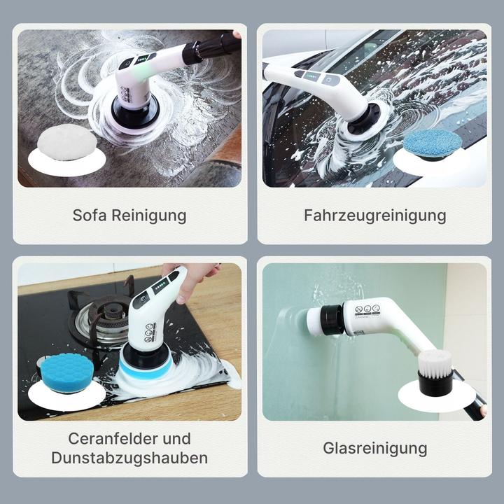 Image du produit Hermex 7in1 Elektrische Reinigungsbürste Schrubber Reinigungswerkzeug Bürste Scrubber (1 pcs)