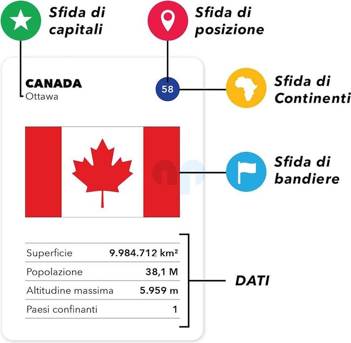 Actual product image The World Game Gioco di Carte Geografia (Italian)
