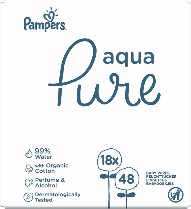 Produktbild Pampers Aqua Pure Feuchttücher (864 Stück)