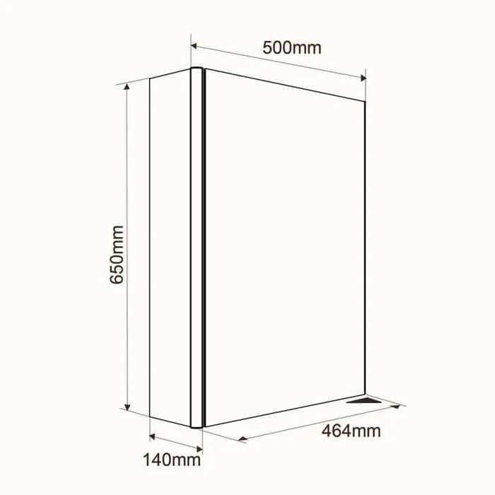 Actual product image Allibert Stella toilet cupboard with lighting 50cm ute glossy white Belgian socket