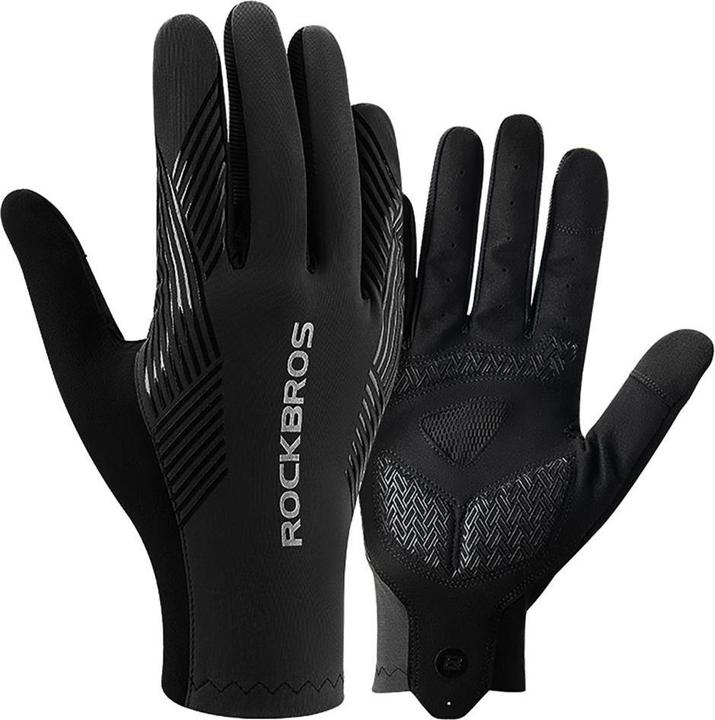 Produktbild Rockbros cycling gloves spring/summer/autumn, full, size: M - black (M)