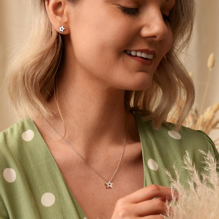 Image du produit Hot Diamonds Amulette en diamant Collier étoile (Argent 925, 40 - 45 cm)
