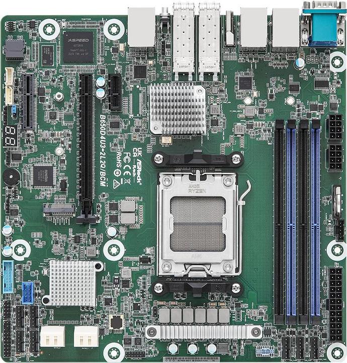 AsRock Mainboard B650D4U3-2L2Q/BCM micro-ATX Sockel AM5 Single (AMD B650E, mATX)