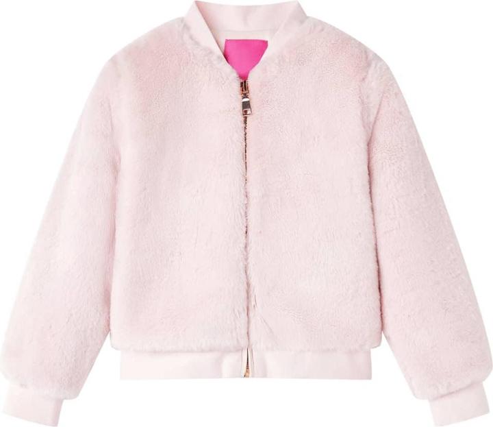 Immagine prodotto VidaXL Giacca da bambino in pelliccia ecologica rosa pallido 116,Materiale: Pelliccia ecologica (100 (116)