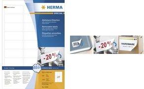 Actual product image HERMA A4 removable labels