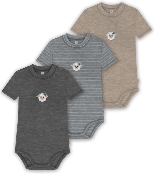 Normani 3er Set Baby Merino Kurzarmbody „Tihoi" - 9323