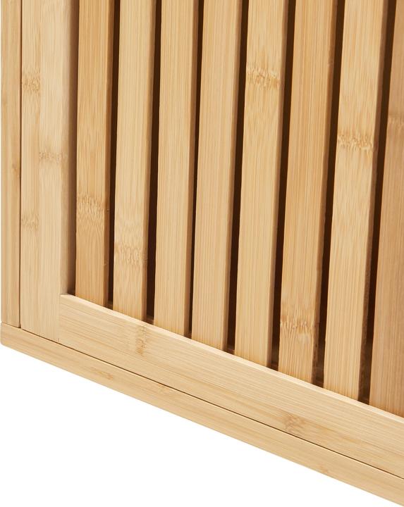Image du produit En.Casa Étagère murale Grums avec deux portes coulissantes 92,5x20x33cm Bambou