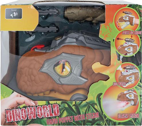 Produktbild Dinoworld Dinosaurier-Handpuppe mit Dampflicht und Sound, 17 cm