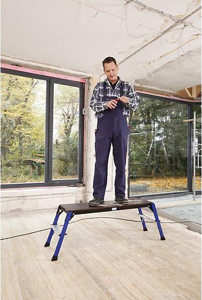Actual product image Krause StepTop working platform, working height 2.45 m, platform size 1100 x 300 mm. (Platform ladder, 140 cm)