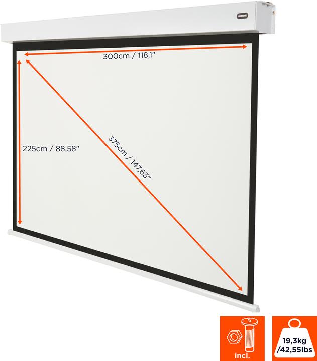 Produktbild Celexon V2.0 Batterie Professional Plus 300 x 225 cm Motorleinwand (88.58", 4:3)