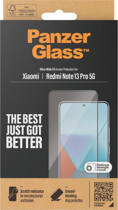 Actual product image PanzerGlass Ultra-Wide Fit (1 Piece, Xiaomi Redmi Note 13 Pro 5G)