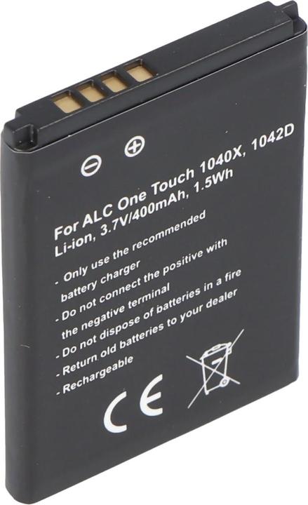 Actual product image Alcatel Battery CAB0400000C1, One Touch 1040X, One Touch 1042D, OT 1040X, OT 1042D