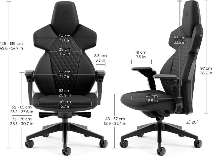 Immagine prodotto noblechairs Sedia da gioco DAWN - nera