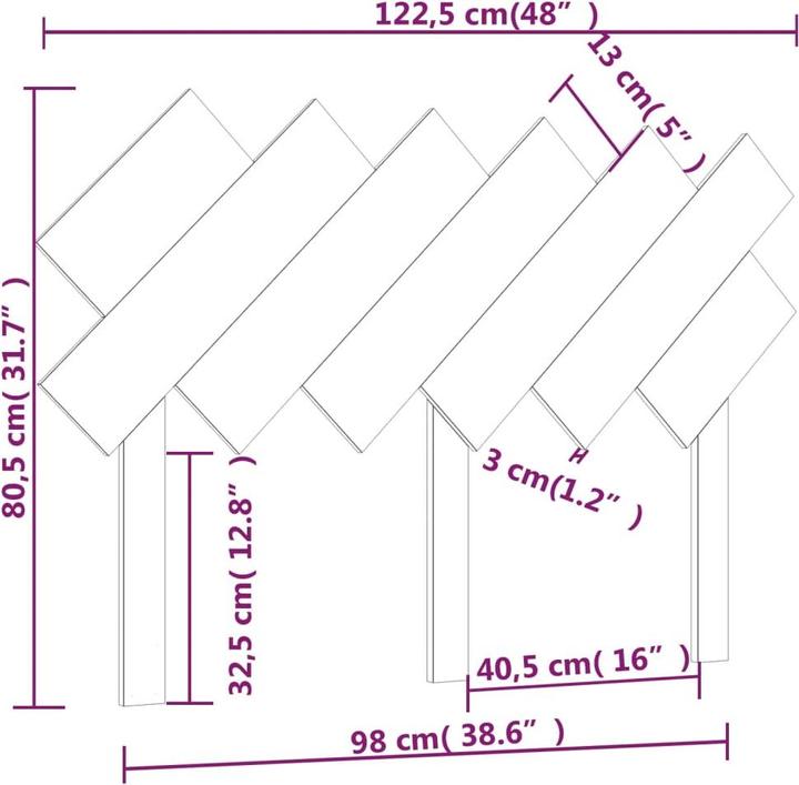 Image du produit VidaXL Ute (122,5 x 3 x 80,5 cm)