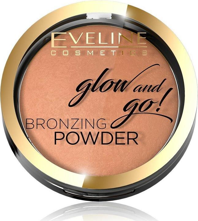 Eveline Glow And Go! Bronzing Powder Powder Powder Bronzer In Stone 02 Jamaica Bay 8.5G (02 Jamaica Bay, Bronzer, 8.50 g)