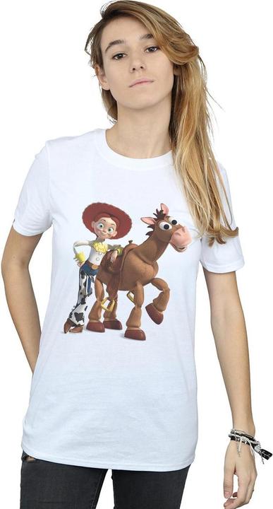 Actual product image Disney Womens/Ladies Toy Story 4 Jessie And Bullseye Cotton Boyfriend T-Shirt (XL)