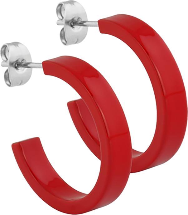 Produktbild Star Piercing Ohrstecker Fire Red rund flach 5x24 (ohne Messing, Chirurgenstahl 316L)
