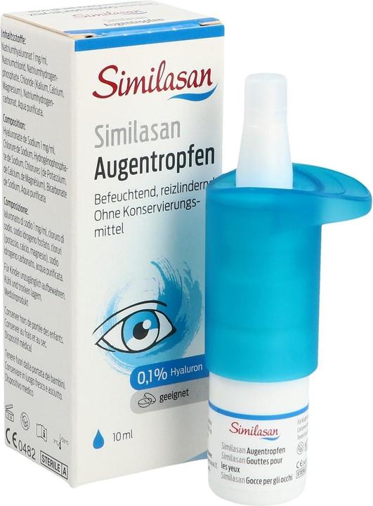 Actual product image Similasan Eye drops with 0,1% hyaluron (10 ml, 10 ml)