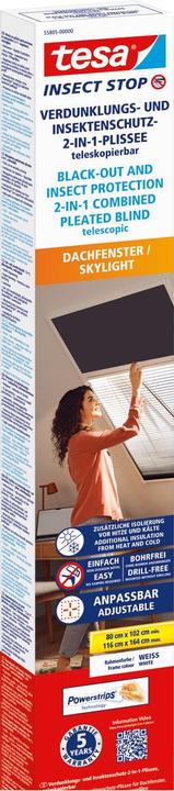 Immagine prodotto tesa Insektenschutz 2-in-1-Plissee - Rollo und Fliegengitter für Dachfenster ohne Bohren