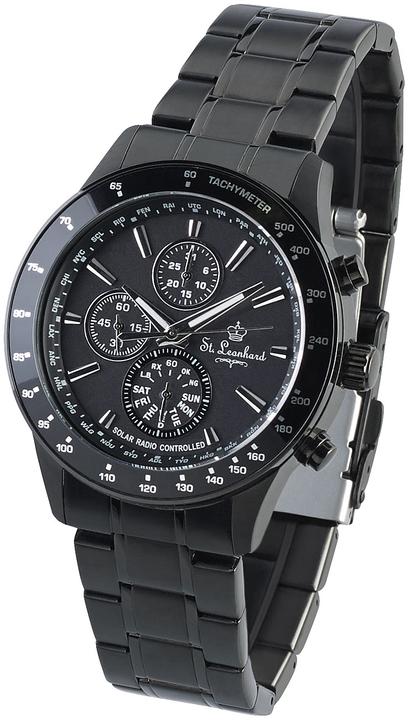 Actual product image St. Leonhard Men's Radio-Controlled Wristwatch, Solar Powered
