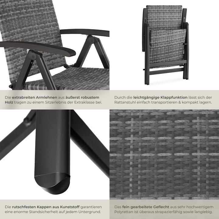 Image du produit tectake Fauteuil de jardin pliable MELBOURNE