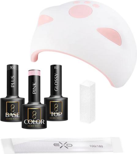 Immagine prodotto Ocho Nails Set iniziale di smalti in gel 8 (Pink, Smalto per unghie effetto gel)