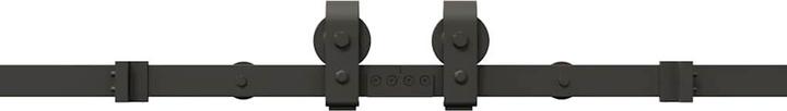 Immagine prodotto VidaXL Set di ferramenta per porte scorrevoli 183 cm acciaio nero Set di ferramenta per porte scorrevoli