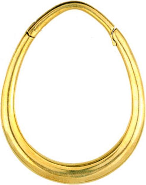Produktbild Star Piercing Segmentring klappbar vergoldet Ei (Messing)