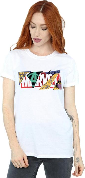 Actual product image Womens/Ladies Collage Logo Cotton Boyfriend T-Shirt (XL)