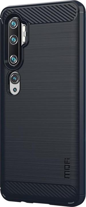 Immagine prodotto Cover-Discount Xiaomi Mi Note 10 Pro - Custodia in gomma con look in carbonio metallico blu scuro (Mi Nota 10 Pro)