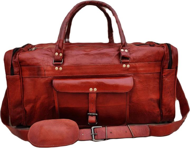 Image du produit Only-Bags.Store Sac de sport en cuir, sac de voyage en cuir fait main, sac de sport, sac de vacances, sac de voyage