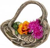 Produktbild IKO Herz-Skulptur mit Blumendeko zum Bepflanzen h=35cm