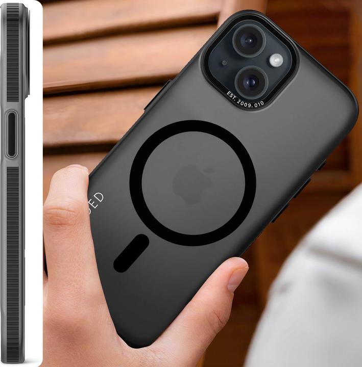 Image du produit Decoded Coque arrière en plastique recyclé pour iPhone 15 Noir (Apple iPhone 15)