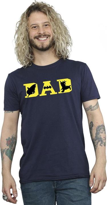 Actual product image Mens Batman Dad With Bat Icons T-Shirt (XXL)