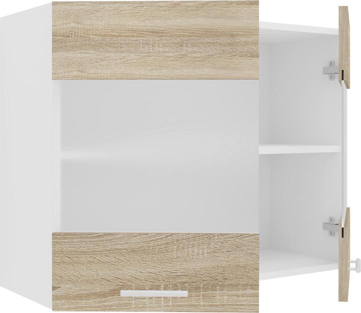 Image du produit VCM Armoire de cuisine Largeur 80 cm Mat Porte en verre Meuble suspendu de cuisine Esilo (60 x 80 x 31 cm)