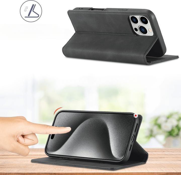 Produktbild LC.Imeeke iPhone 16 Pro - Flip Case Vintage (Apple iPhone 16 Pro)