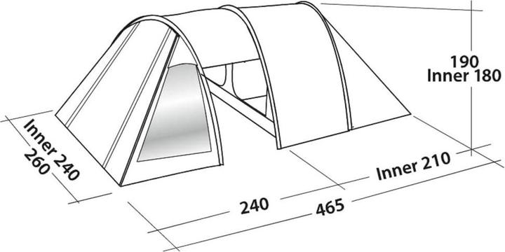 Actual product image Easy Camp Tunnel tent Galaxy 400 Steel Blue (Tunnel tent, 8.90 kg, 4 persons)