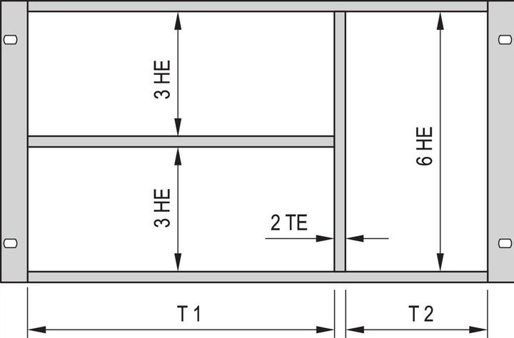 Produktbild Schroff Gemischter Ausbau als Bausatz - AUSBAUSATZ VERT 6HE 84TE